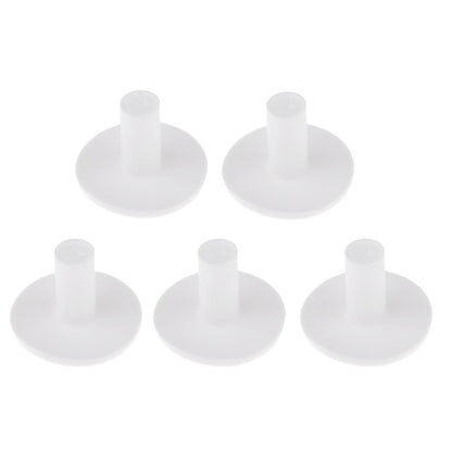 5Pcs/Pack Rubber Golf Tees Holder Golf Tee Driving Range Practice Mat 35mm Durable Golfer Accessories Training Tool - White