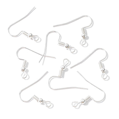 100-300pcs/Lot Hypoallergenic Earring Hook Kit Mix-color Ear Wires Fish Hooks Open Jump Rings Earplugs For DIY Jewelry Making