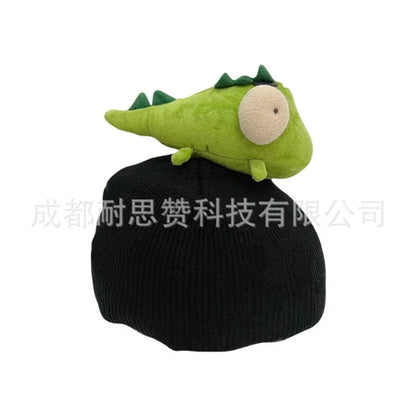 Ski Helmet Cover Cute Cartoon Warm Personality Single Double Board Helmet Cap Bicycle Helmet Doll Decoration Windproof Cover