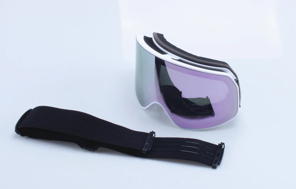 Big Ski Snowboard Goggles Women Men Skiing Eyewear Mask UV 400 Snow Protection Over Glasses Adult Double Anti-Fog Cylindrical