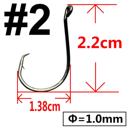 100 pcs Octopus Offset Sport Circle Fishing Hook Carp Fishhook Jig Big Barbed Fish Hook High Carbon Steel Fishing Hook