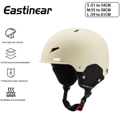 Eastinear Ski Helmet Is Lightweight, Breathable, Anti-collision and Warm for Men and Women, Outdoor Ski Equipment for Children