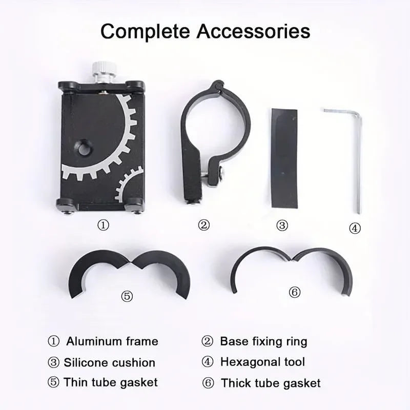 Bicycle Phone Holder Mount Universal Mobile Cell GPS Metal Riding MTB Motorcycle Stand Bracket Bike Moto Handlebar Antislip Clip