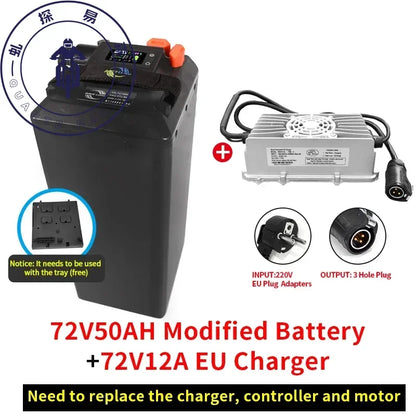 For Light Bee X Segway X160 X260 Battery Large Capacity Bluetooth 72V50AH 60V65AH Direct Replacement Ant BMS Dirtbike Battery