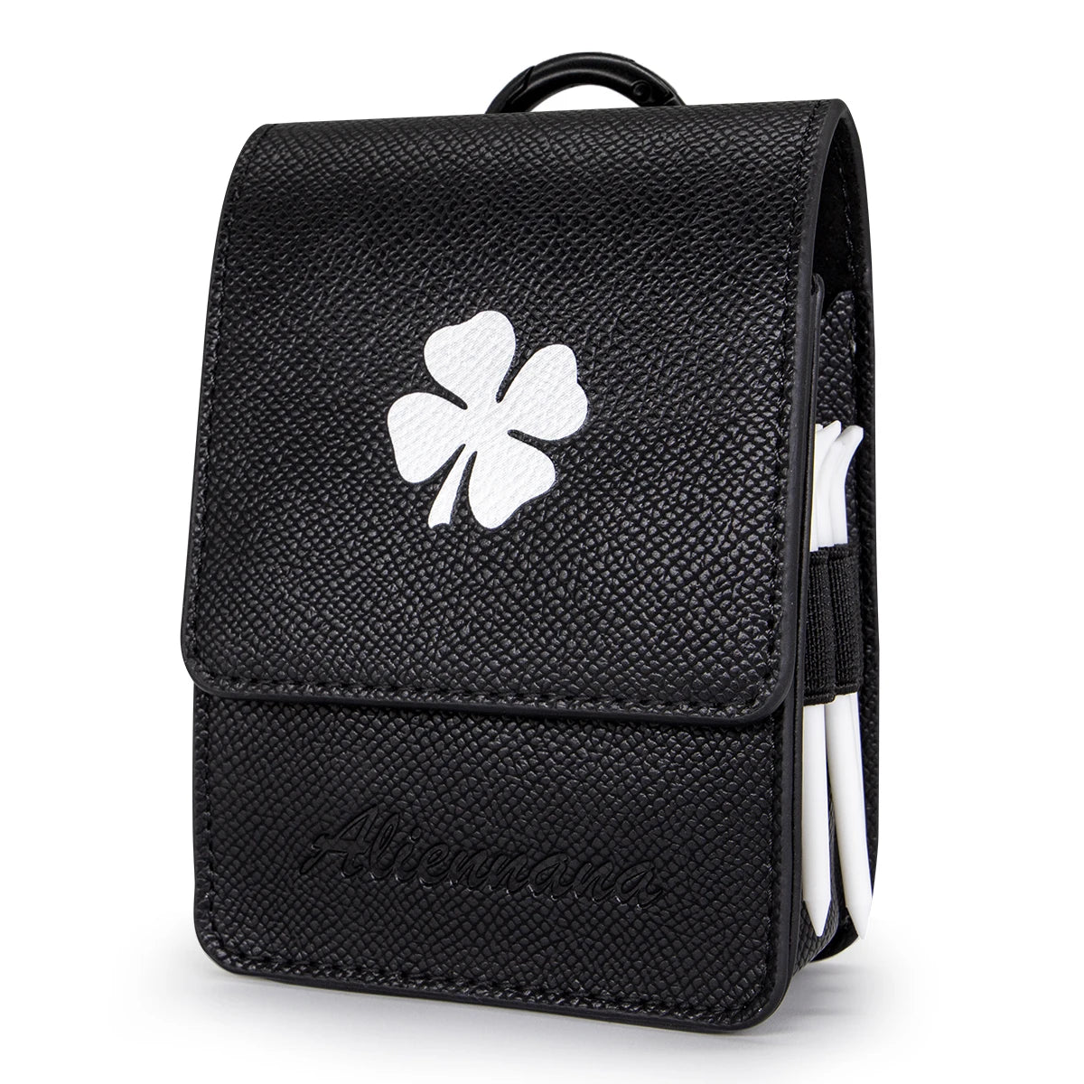 Golf Rangefinder Case Premium Leather for Bushnell Callaway Universal Range Finder arry Bag with Tee Holder, Belt Clip for Most