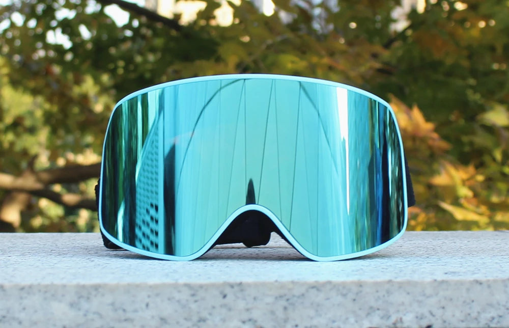 Big Ski Snowboard Goggles Women Men Skiing Eyewear Mask UV 400 Snow Protection Over Glasses Adult Double Anti-Fog Cylindrical