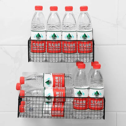 Living Room Bedroom Kitchen Storage Rack Bathroom Wall-Mounted Storage Rack (No Drilling Required)