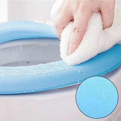 Waterpoof Soft Toilet Seat Cover Bathroom Washable Closestool Mat Pad Cushion O-shape Toilet seat Bidet Toilet Cover Accessories