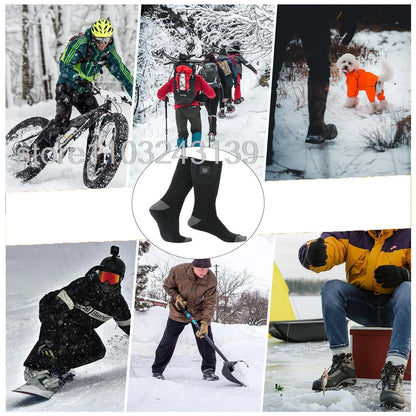 Winter Heated Socks Rechargeable Heating Socks With Battery Case Heated Socks Warmth Outdoor Heated Boots Snowmobile Winter Ski