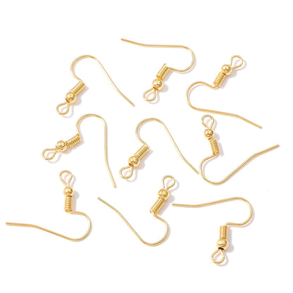 100-300pcs/Lot Hypoallergenic Earring Hook Kit Mix-color Ear Wires Fish Hooks Open Jump Rings Earplugs For DIY Jewelry Making