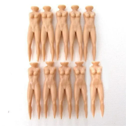 10pcs Tees Golf Tee Funny Golf Gift Sexy Naked Lady Woman Manikin Plastic Golf Equipment Accessories