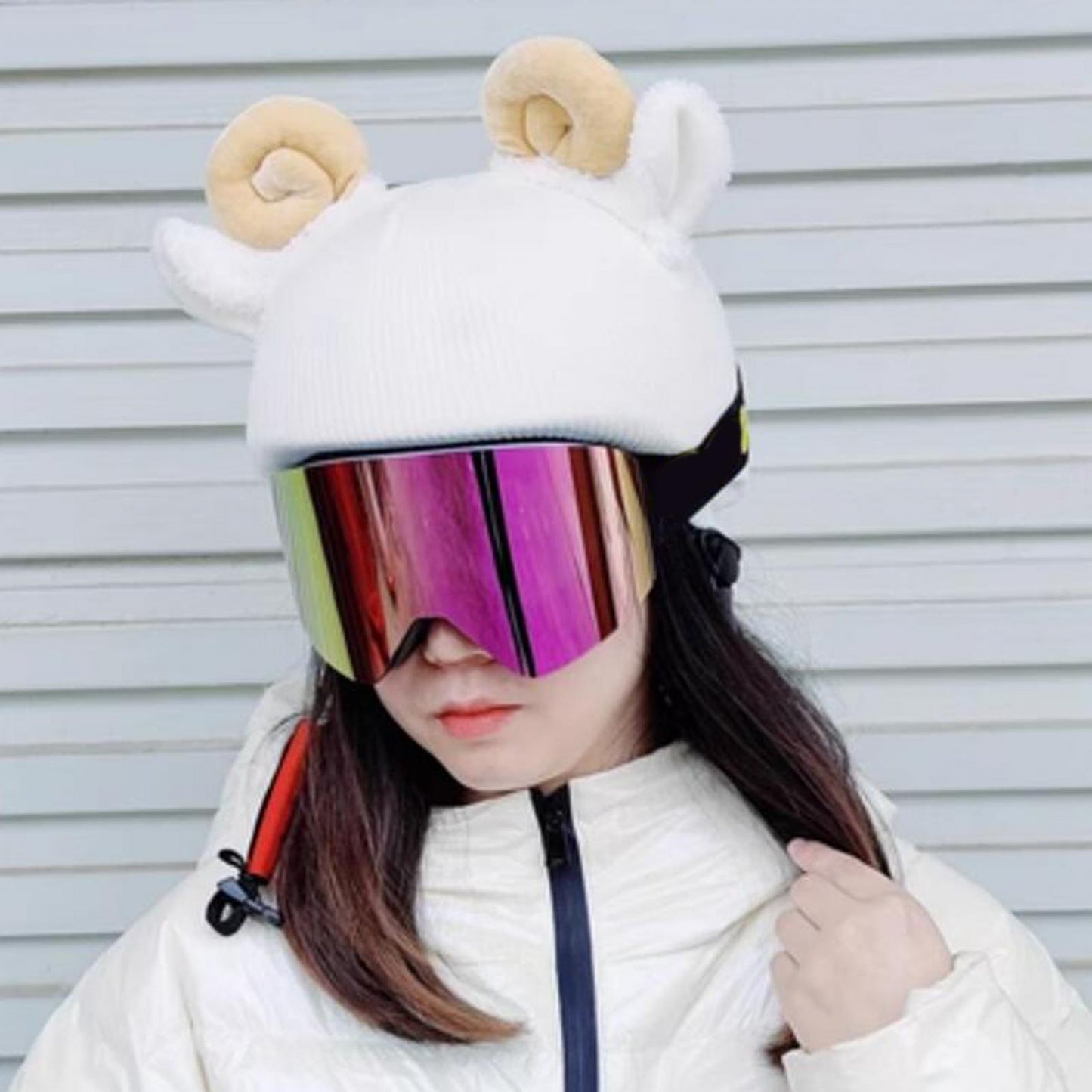 Snow Ski Helmet Cover Protector Winter Helmets Accessories Decorative Cartoon Ski Helmet Decoration for Women Men