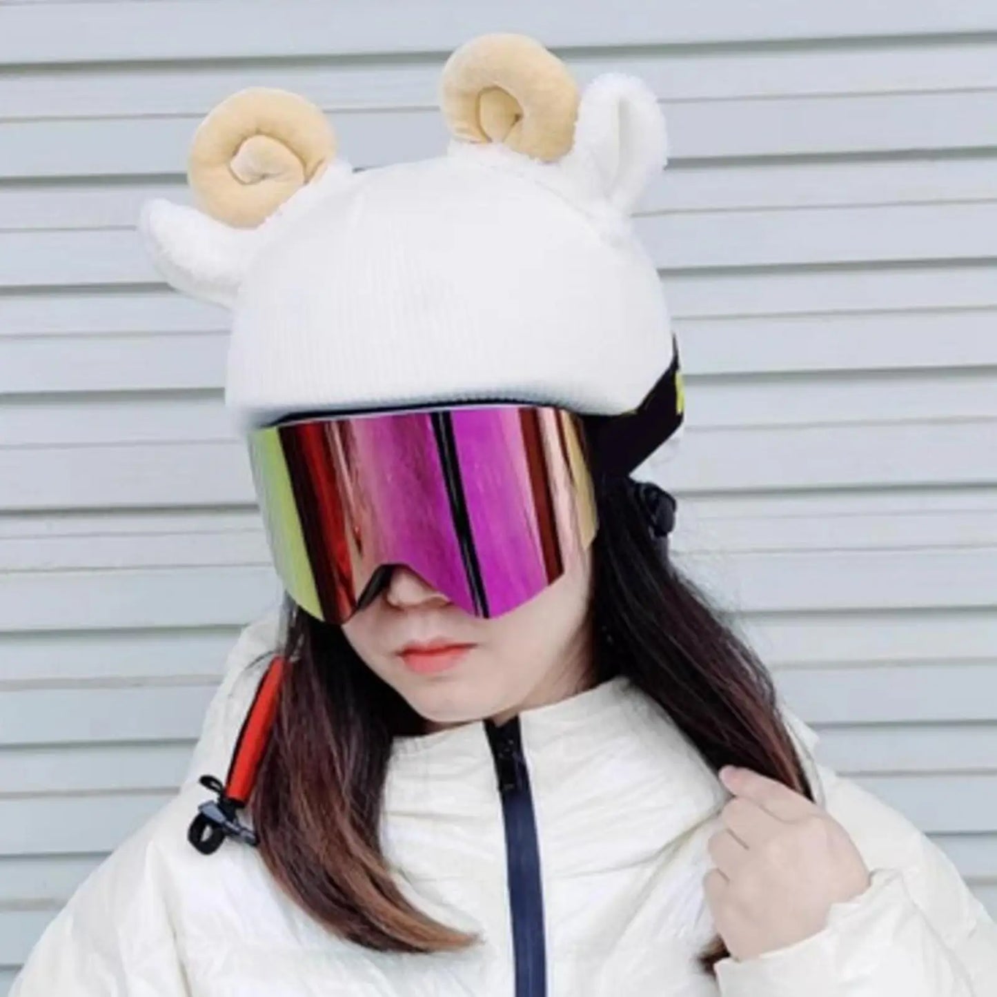 Snow Ski Helmet Cover Protector Winter Helmets Accessories Decorative Cartoon Ski Helmet Decoration for Women Men