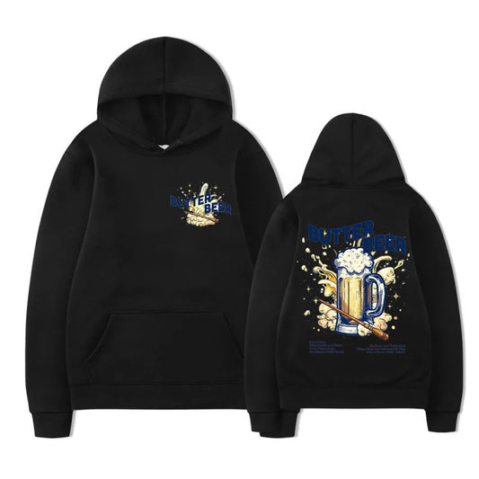 Funny BUTTER BEER Hoodie Y2k Wizard World Drink Themed Gift Sweatshirts Men's Clothing Fashion Vintage Oversized Pullover Male