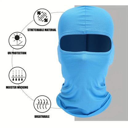 Breathable Balaclava Motorcycle Face Mask Moto Helmet Bandana Hood Windproof Dustproof Face Shield Men's MTB Bike Full Face Mask