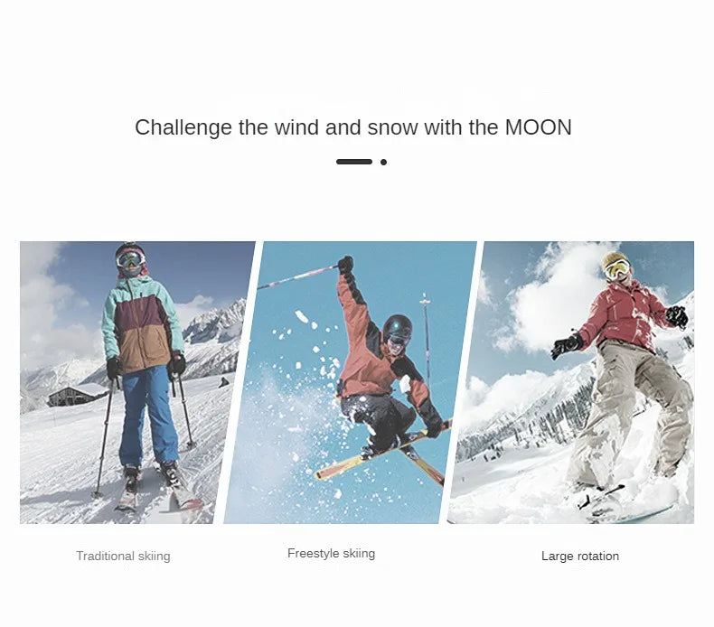 MOON-Professional Ski Helmet for Adult and Youth, Universal for Skateboard, Snowboard, Snow Equipment, Warm, Winter