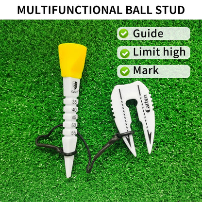 Caiton Cdjustable Golf Tee, Easy Tee, Excellent Durability And Multi-Function, Adjustable Height in 35-55mm/2.17inMulticolor Opt