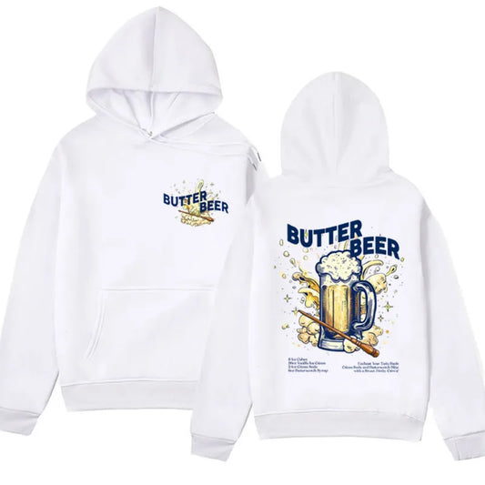 BUTTER BEER Unisex Hoodies Wizard World Drink Themed Gift Sweatshirts Fashion Oversized Streetwear Hoodie Men Fleece Pullover