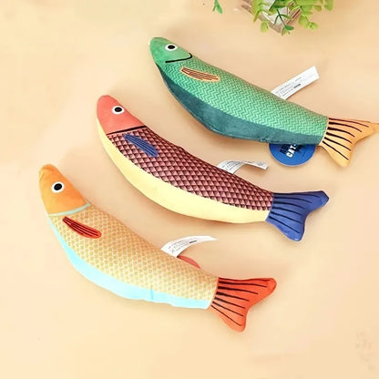 Cat Toy 3D Simulation Fish Catnip Toys Interactive Plush Kitten Cat Toy Pet Chew Bite Toys For Cats Pillowfish Pet Supplies