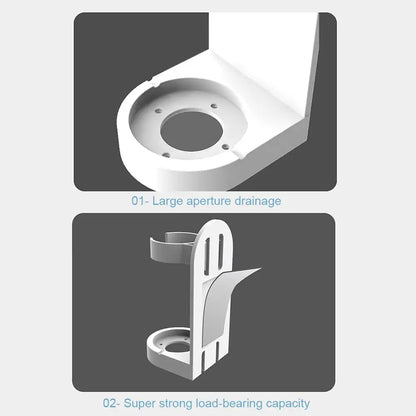 Wall-Mounted Electric Toothbrush Holder Plastic Tooth Hook Razor Rack Storage Space Shelf Bathroom Home Accessories Saving V9P0