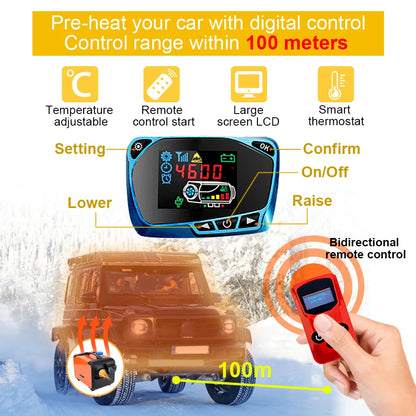 5KW-8KW Car Heater 12V/ 24V/ 220V 3in 1 Car Air Diesel Heater For Bus Auto Boats Trucks RV Ships Air Diesel Parking Heater