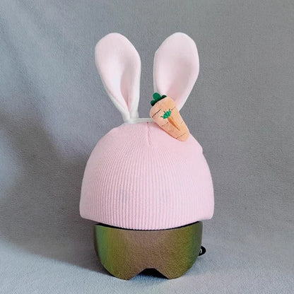 Ski Helmet Cover Cute Cartoon Warm Personality Single Double Board Helmet Cap Bicycle Helmet Doll Decoration Windproof Cover