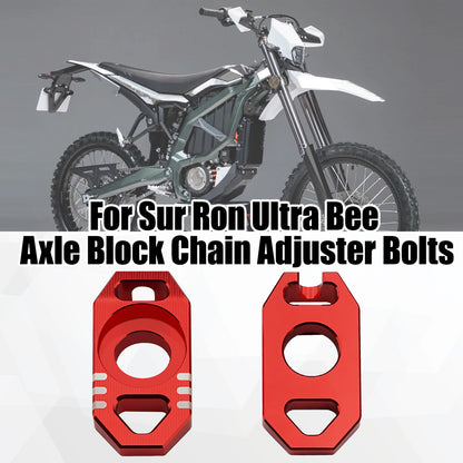 2pcs Aluminium Alloy Chain Tension Adjuster For Sur-Ron Ultra Bee