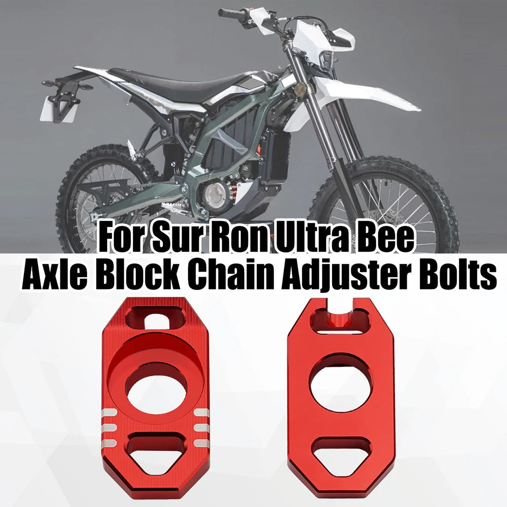 2pcs Aluminium Alloy Chain Tension Adjuster For Sur-Ron Ultra Bee