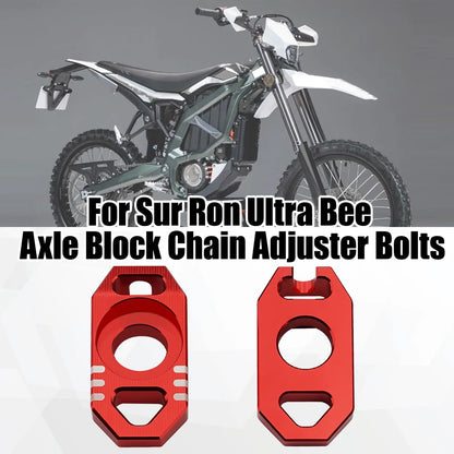 2pcs Aluminium Alloy Chain Tension Adjuster For Sur-Ron Ultra Bee