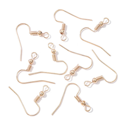 100-300pcs/Lot Hypoallergenic Earring Hook Kit Mix-color Ear Wires Fish Hooks Open Jump Rings Earplugs For DIY Jewelry Making