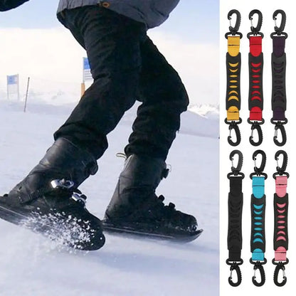 Ski Boot Carrier Straps Colorful Strap Leashes Carrier For Ski Boot Shoe Lifter Portable Inline Skate Straps Winter Skiing
