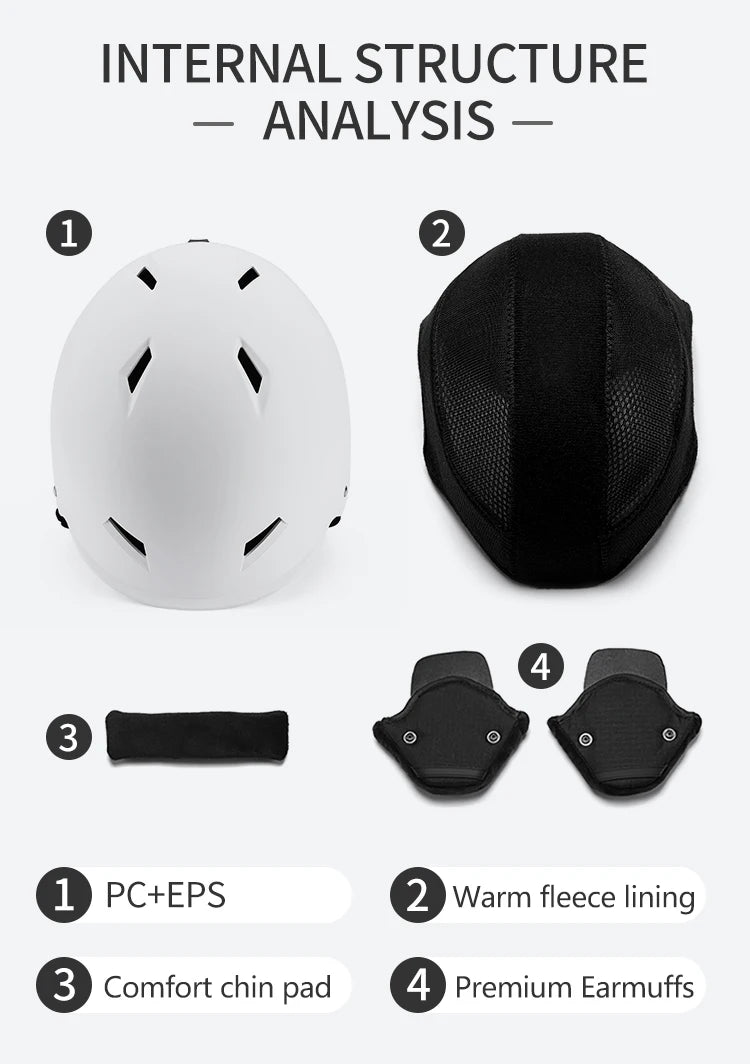 Eastinear Ski Helmet Is Lightweight, Breathable, Anti-collision and Warm for Men and Women, Outdoor Ski Equipment for Children