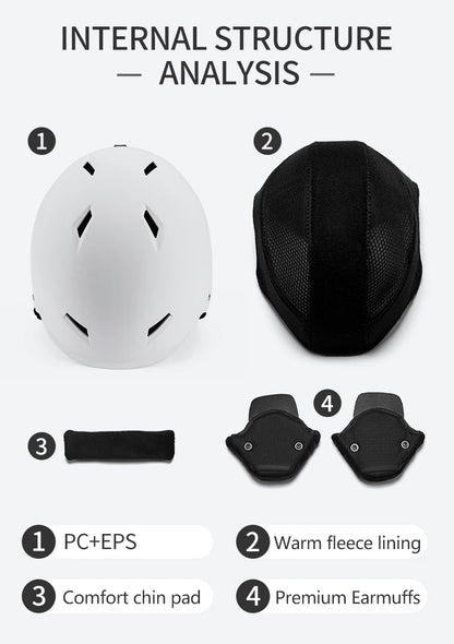 Eastinear Ski Helmet Is Lightweight, Breathable, Anti-collision and Warm for Men and Women, Outdoor Ski Equipment for Children
