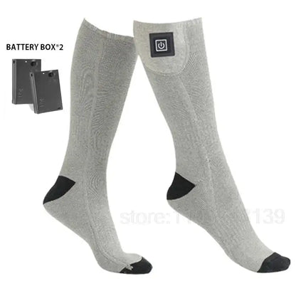 Winter Heated Socks Rechargeable Heating Socks With Battery Case Heated Socks Warmth Outdoor Heated Boots Snowmobile Winter Ski