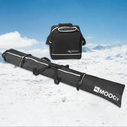 2PCS/set Ski Bag & Boot Bag Padded Waterproof Skis Storage Bag for Travel Fit Skis Up to 200 cm and Boots Up to US Size 13 스키 백