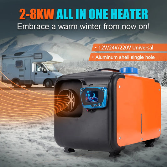 5KW-8KW Car Heater 12V/ 24V/ 220V 3in 1 Car Air Diesel Heater For Bus Auto Boats Trucks RV Ships Air Diesel Parking Heater