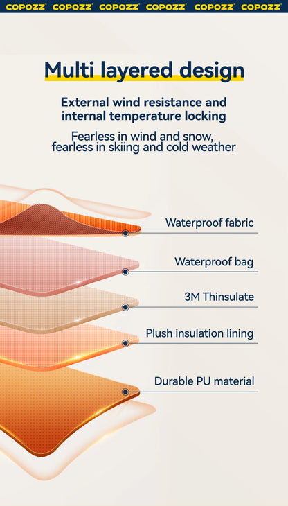 COPOZZ 3M Thinsulate Thick Adult Teenage Professional Snowboard Ski Gloves Windproof Winter Warm Thermal Snow Mittens Snowmobile