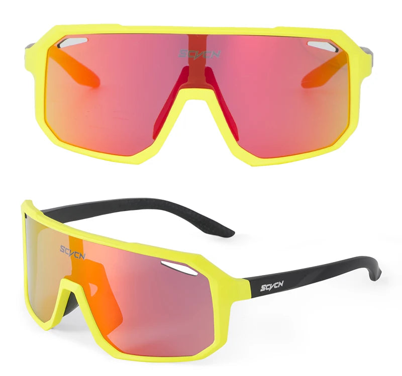 SCVCN Men bicycle Cycling Sunglasses Woman MTB road bike Driving Goggles Outdoor Sports running Glasses UV400 Hiking Eyewear