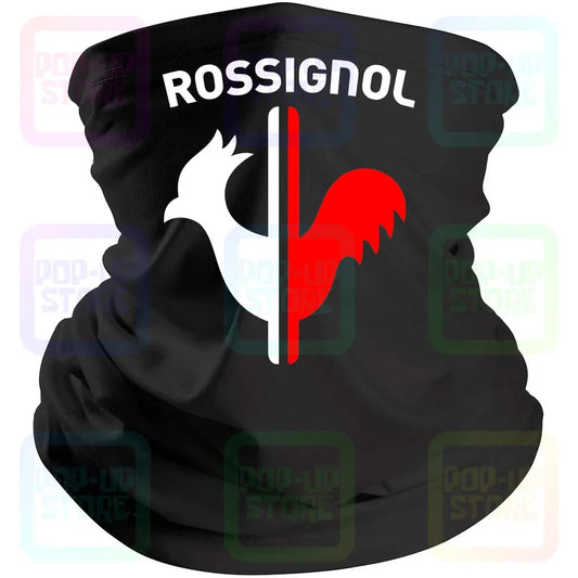 Rossignol Black Bandana Mask Scarf Neck Gaiter Mouth Cover