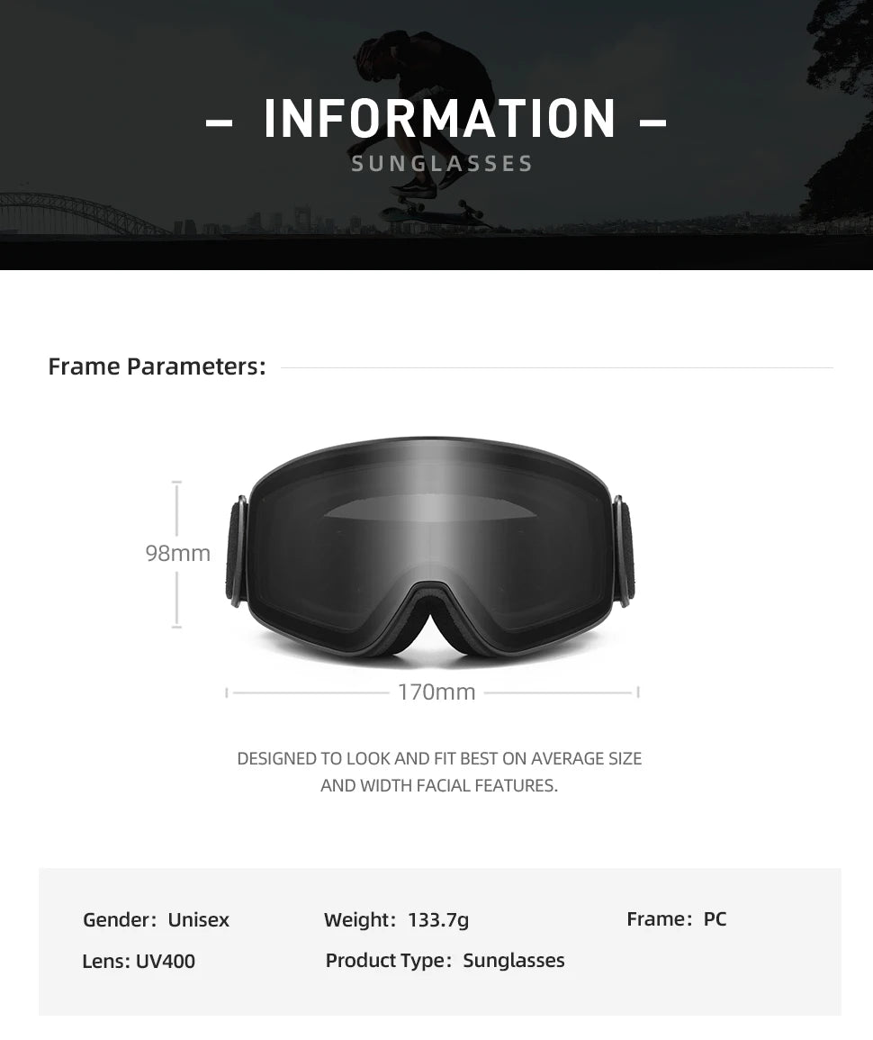 ELAX BRAND NEW Double Layers Anti-Fog Ski Goggles Snowmobile Eyewear Outdoor Sport Snow Snowboard Glasses