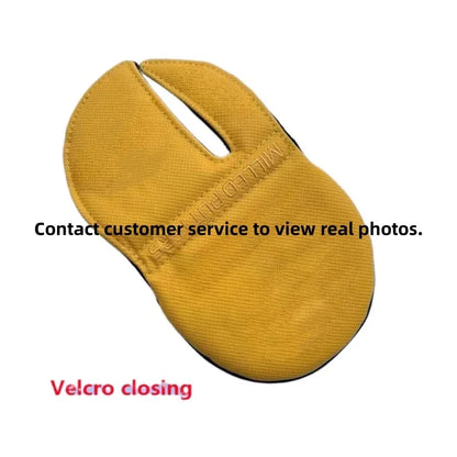 Golf putter side axle head cover, yellow round T embroidery, outdoor sports golf training, shipping included