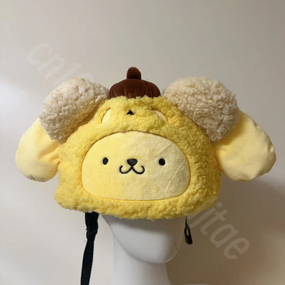 Ski Helmet Cover Decoration Cute Cartoon Half Helmet Cover for Kids Suitable for Electric Scooters Adult Helmet Decoration Hat