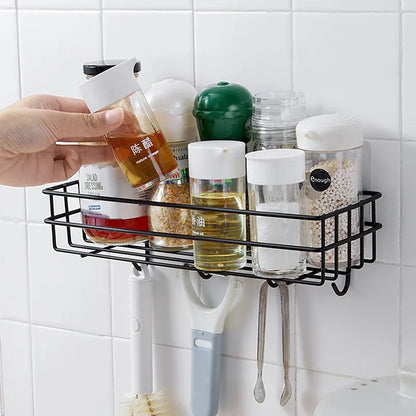 Bathroom Shelf Kitchen Organizer Shelves Corner Frame Iron Shower Caddy Storage Rack Shampoo Holder For Bathroom Accessories