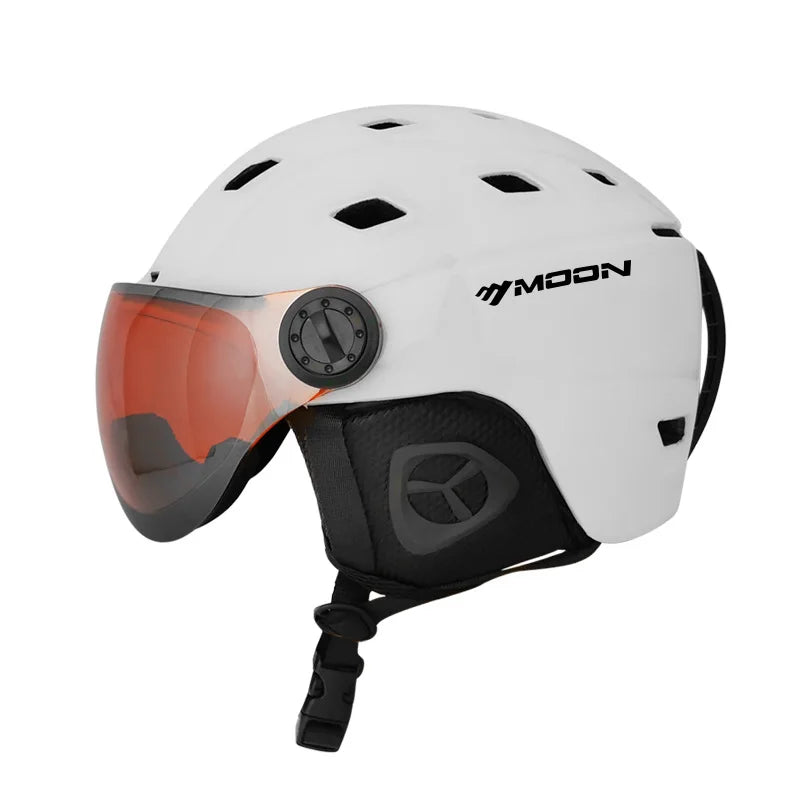 MOON-Professional Ski Helmet for Adult and Youth, Universal for Skateboard, Snowboard, Snow Equipment, Warm, Winter