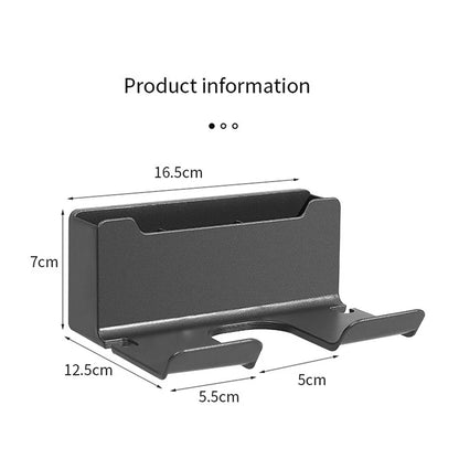 Hair Dryer Holder Wall Mounted Wall Dryer Cradle White Black GreyHairdryer Blow Dryer Organizer For Bathroom Bathroom Shelves