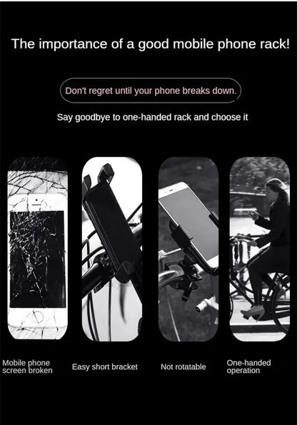Bicycle Phone Holder Mount Universal Mobile Cell GPS Metal Riding MTB Motorcycle Stand Bracket Bike Moto Handlebar Antislip Clip