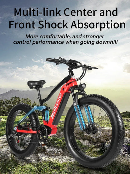 CHINA US 1000W Off-road Electric Bike 26 inch 4.0 Fat Tire Outdoor Sports Mountain Bike 20Ah Battery Adult Bike 40km/h ebike