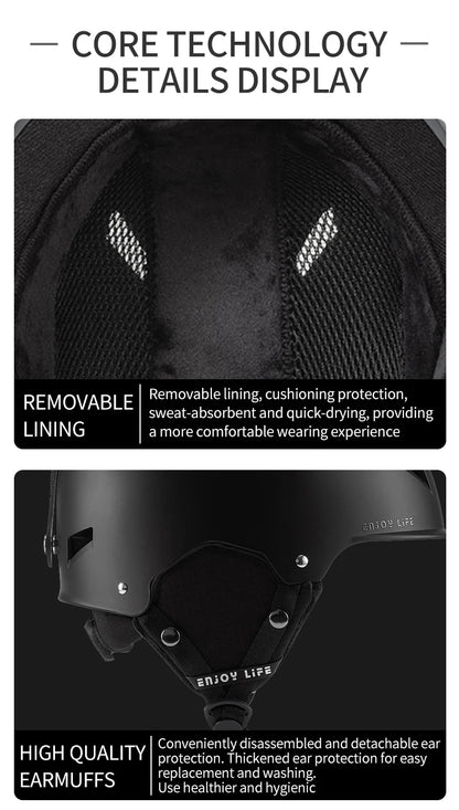 Eastinear Ski Helmet Is Lightweight, Breathable, Anti-collision and Warm for Men and Women, Outdoor Ski Equipment for Children